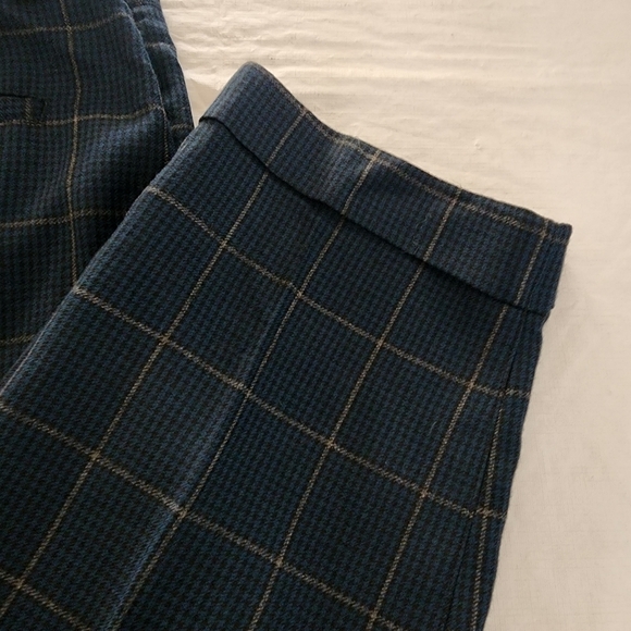 Vintage 80's IZOD Wool Blend Tartan Plaid Pleated & Cuffed Trouser Pants Size 10 - Picture 15 of 15